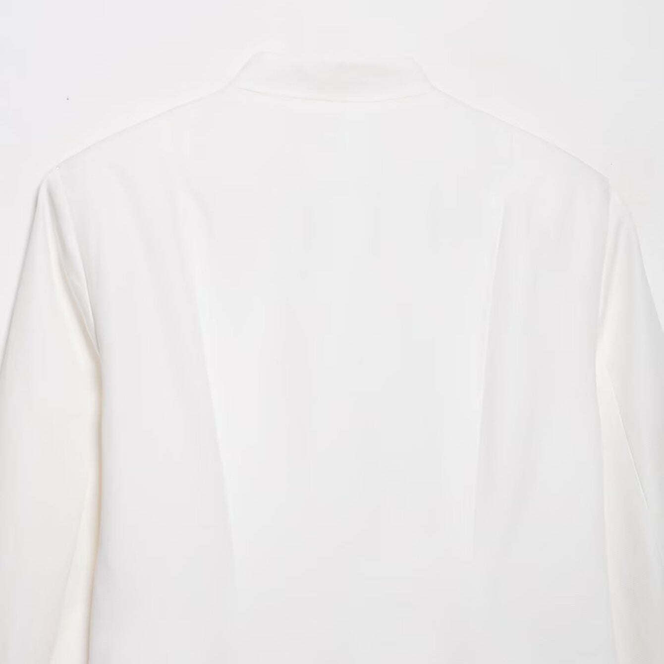 Women's Boxy Short Jacket with Stand-up Collar, Decorative Knot Closures and Welt Pockets Chichicherry