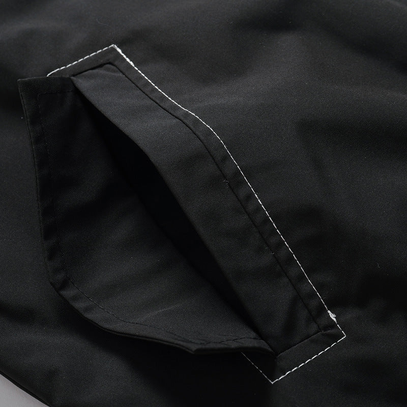 Men's lightweight nylon bomber jacket in aviator utility style with arm pocket and ribbed cuffs Chichicherry