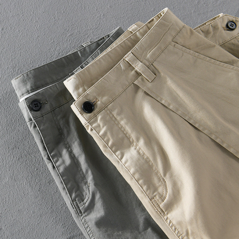 Men's tapered cargo pants with pleats and adjustable ankle straps Chichicherry