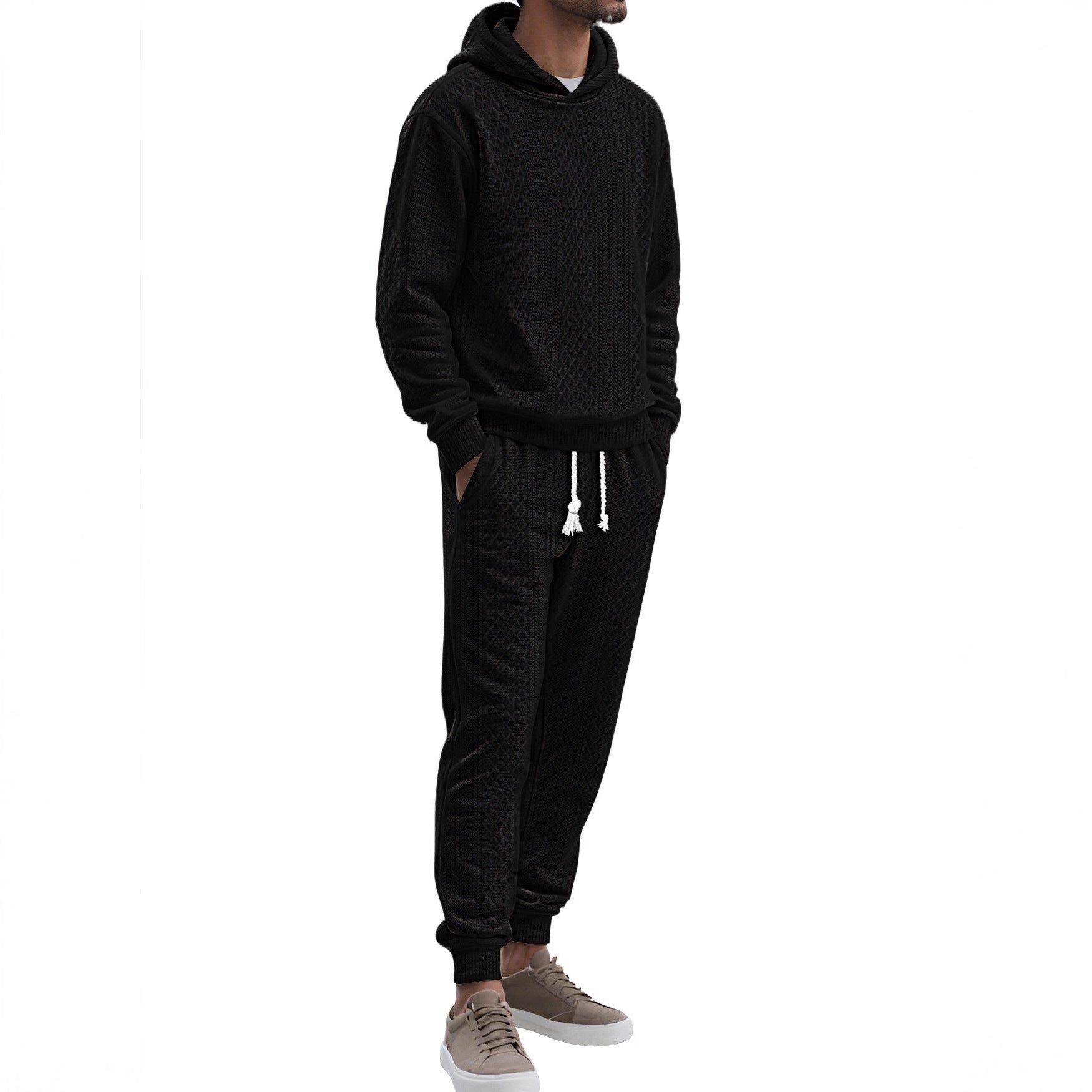 Men's Structured Lounge Set with Hoodie and Joggers Chichicherry