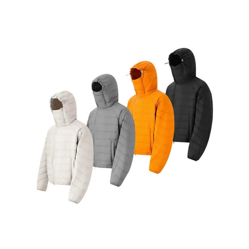 Unisex lightweight padded hooded jacket with thermo insulation, stand-up collar and concealed zipper Chichicherry
