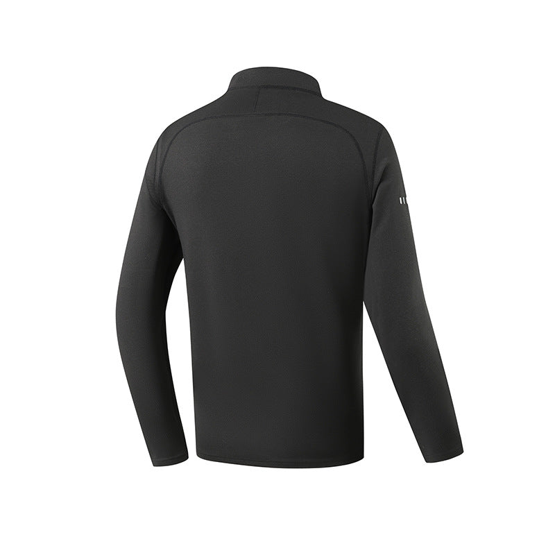 Men's Performance Long Sleeve Shirt with Half-Zip and Stand-Up Collar Chichicherry