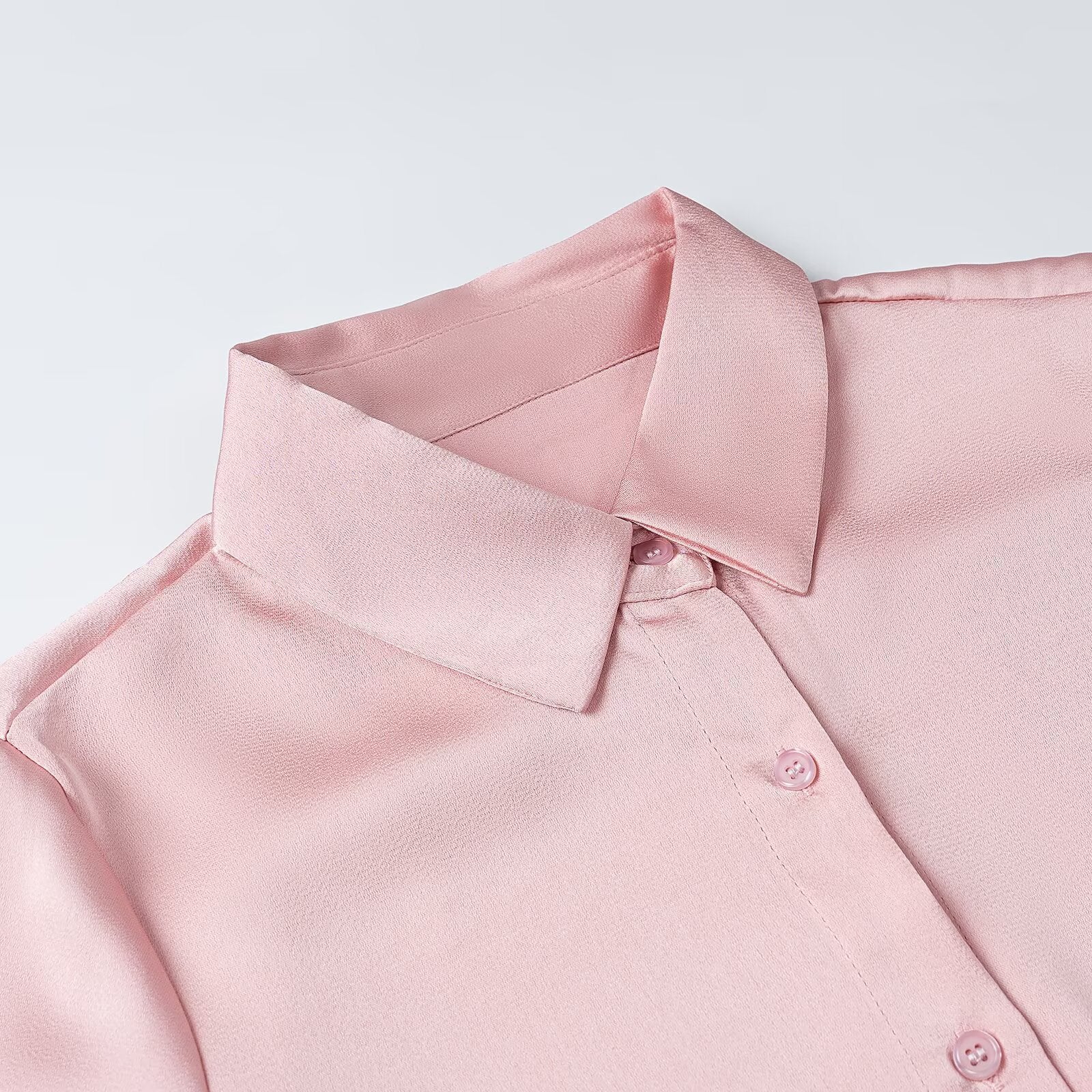 Women's fluid shirt with extended back hem, Kent collar and cuffs Chichicherry