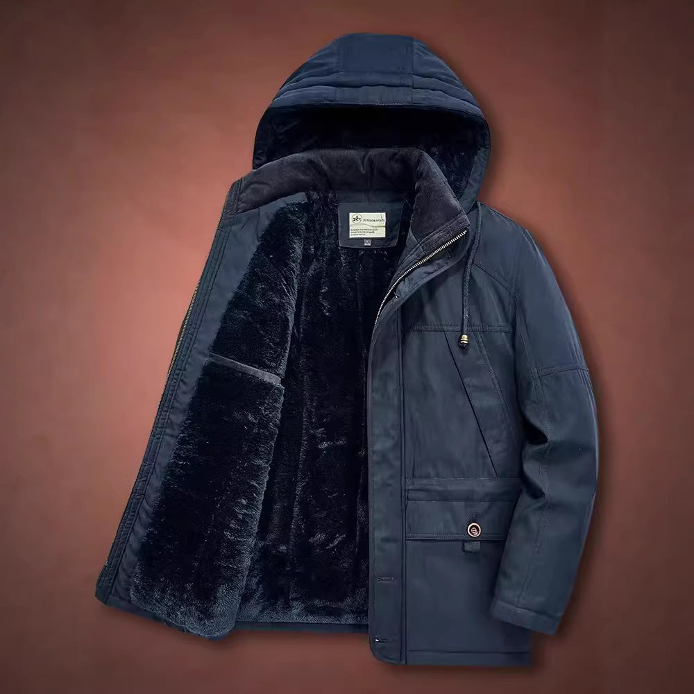 Men's winter parka with teddy fleece lining and hood Chichicherry