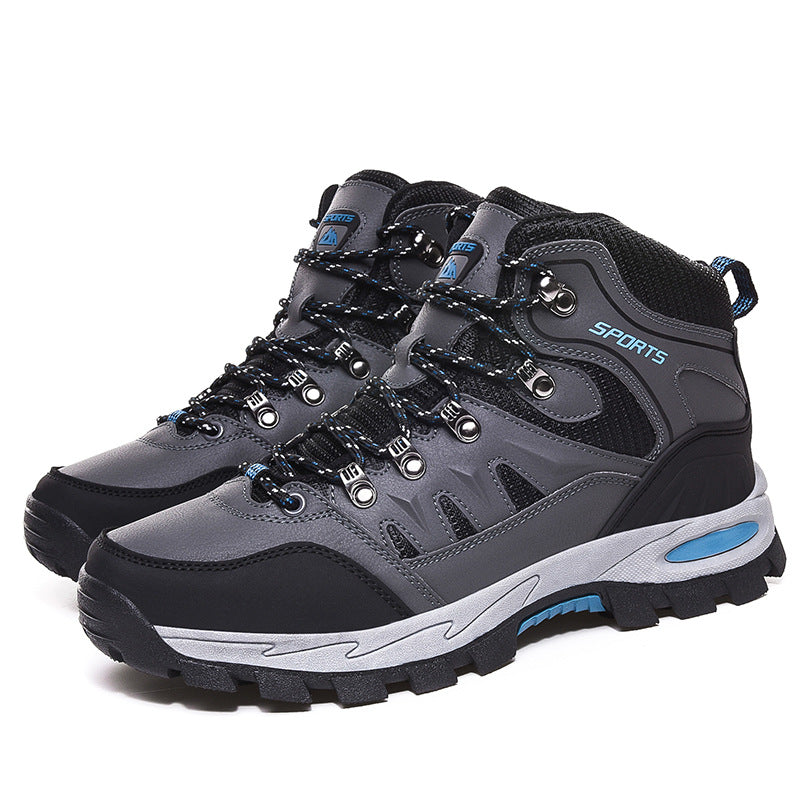 Men's Breathable Ankle-High Trail Trekking Boots with Shock-Absorbing EVA Midsole Chichicherry