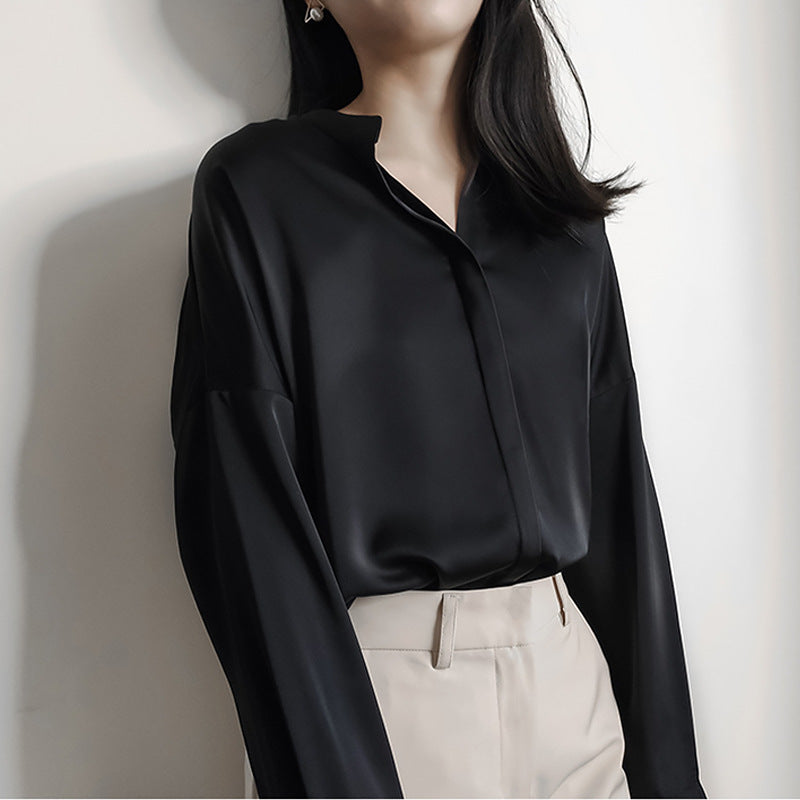 Ladies Elegant Blouse made of high-quality Satin Chichicherry