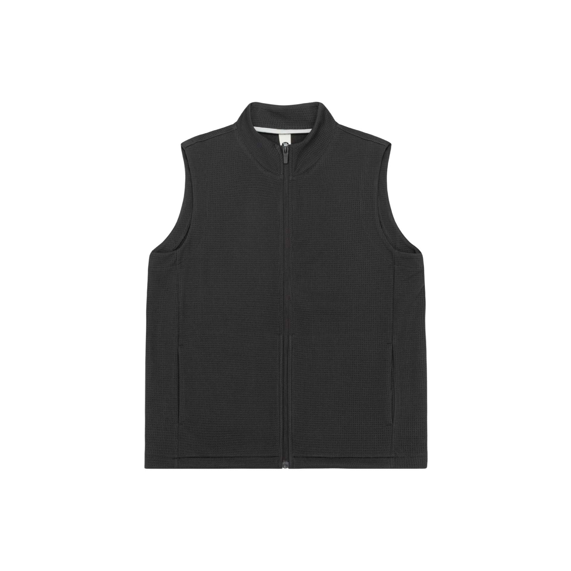 Women's sleeveless knitted vest with stand-up collar and full-length zipper Chichicherry