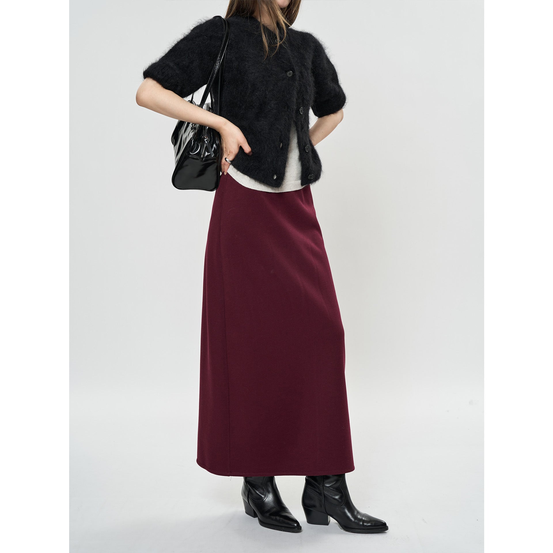 Women's Midi Skirt in a Straight Fit made of Elastic Jersey Chichicherry
