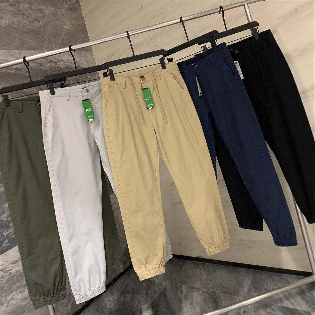 Men's Chino Jogger with elastic hem and pleats Chichicherry