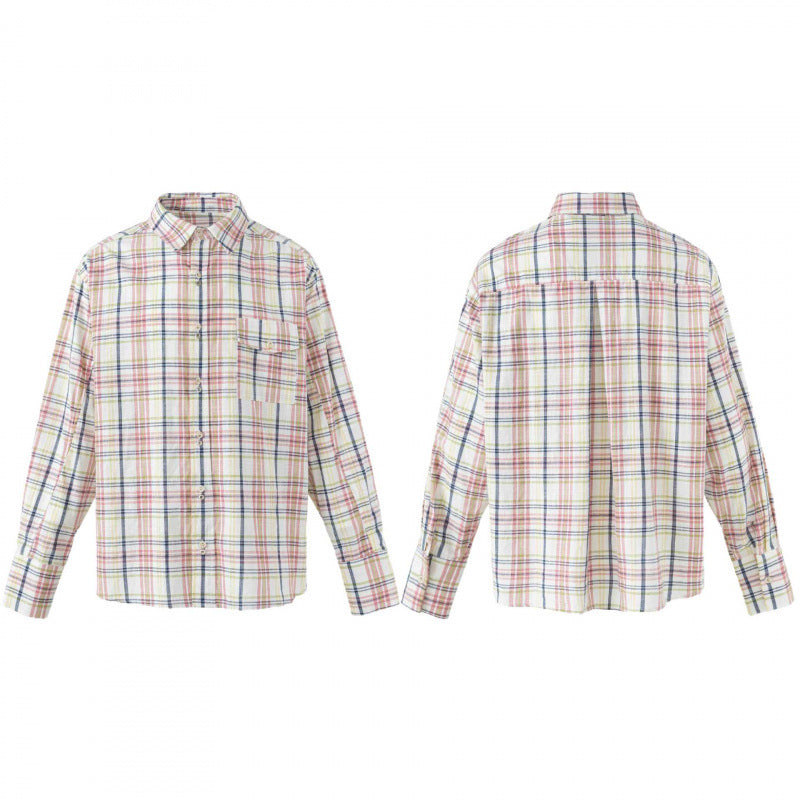Unisex Checked Overshirt-Jacket with Chest Pocket and Boxy Cut Chichicherry