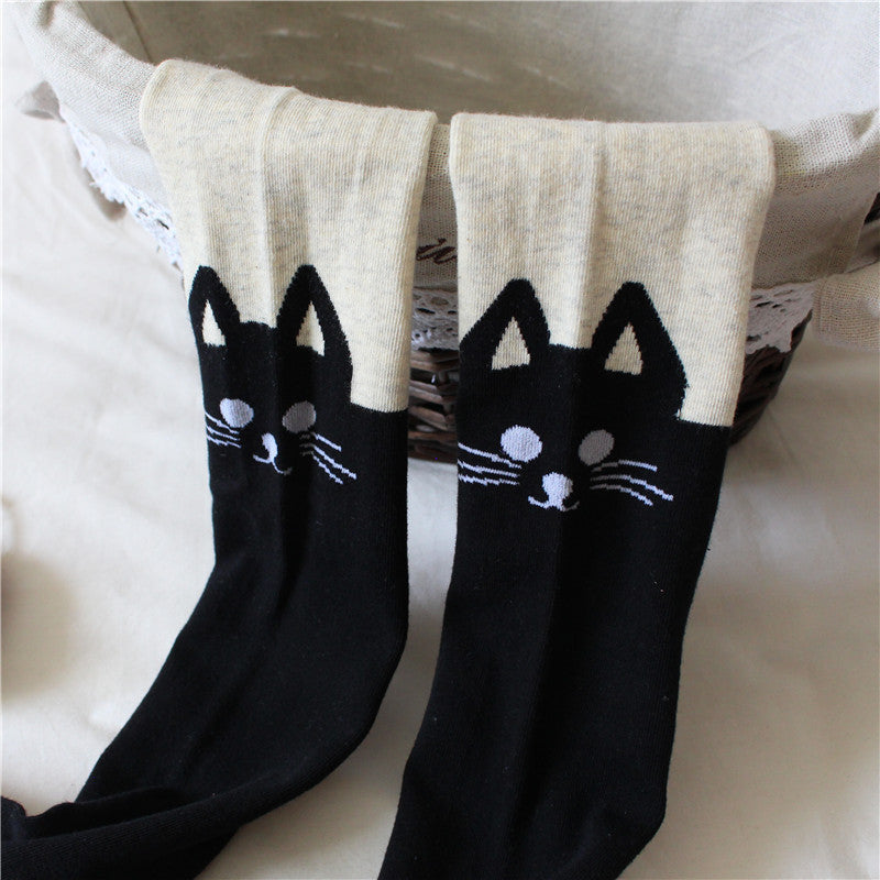 Girls Leggings with Cat Design Chichicherry