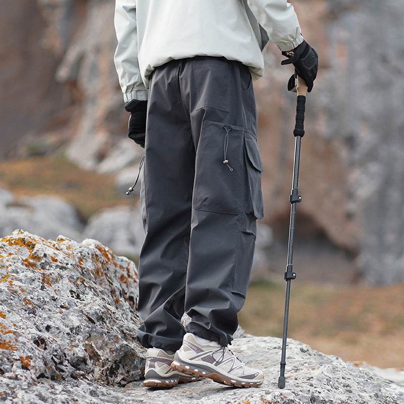 Men's Technical Outdoor Cargo Pants with Multi-Functional Pockets and Stretch Inserts Chichicherry
