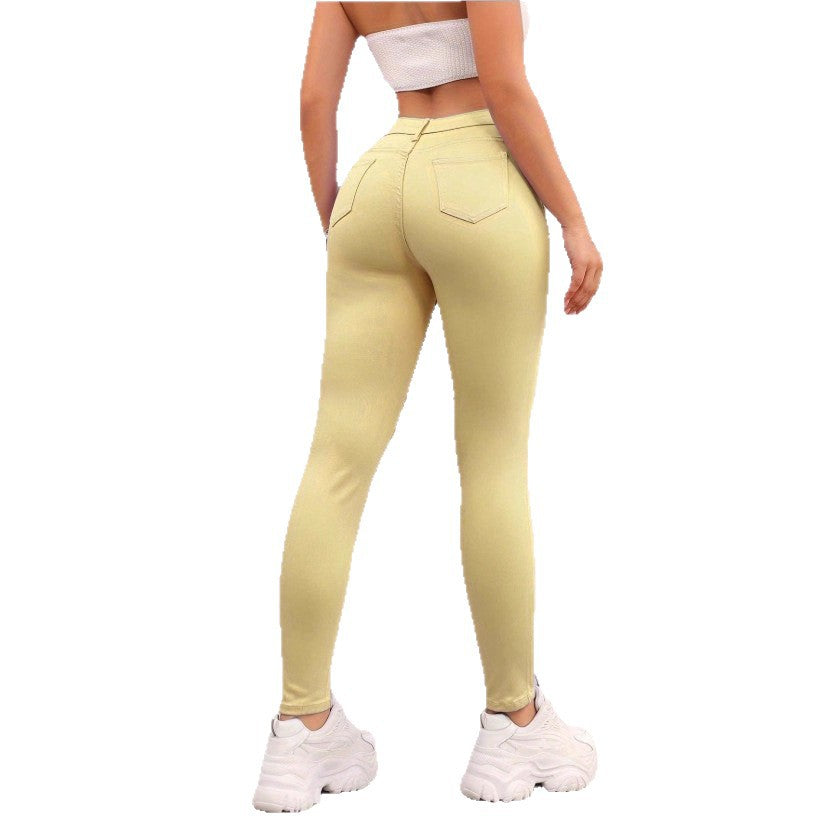Women Thermo-Skinny-Jeans with Fleece Lining and High Waist Chichicherry