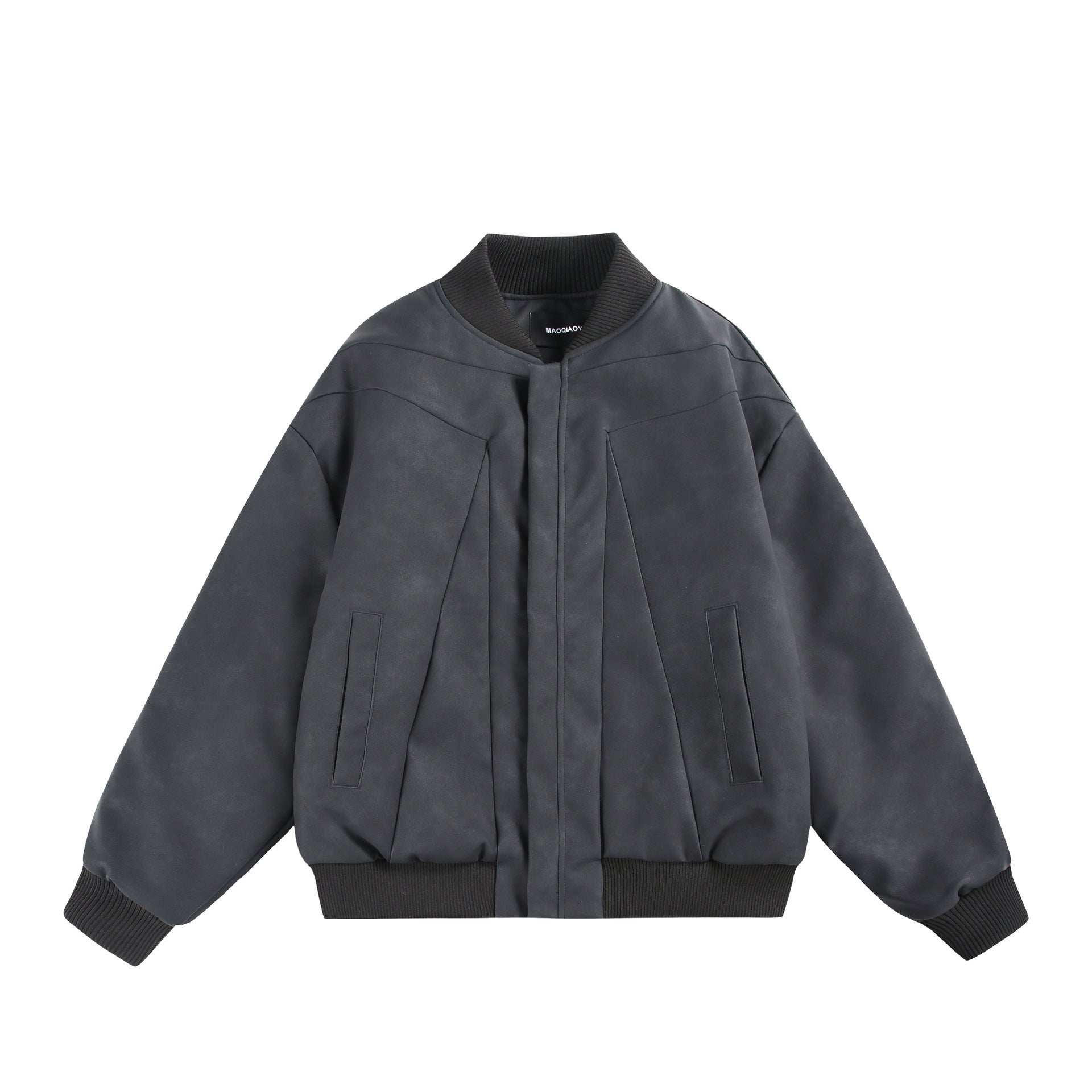 Unisex Oversize Bomber with minimalist front panel and structured seam design Chichicherry