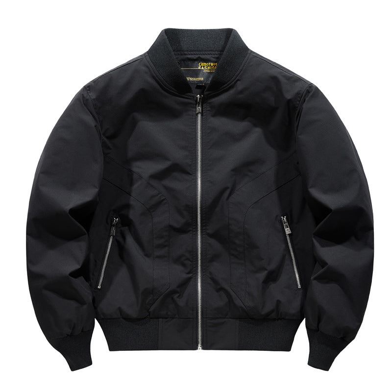 Men's Technical Bomber Jacket with Windproof Shell, Ribbed Cuffs and Zipper Pockets Chichicherry