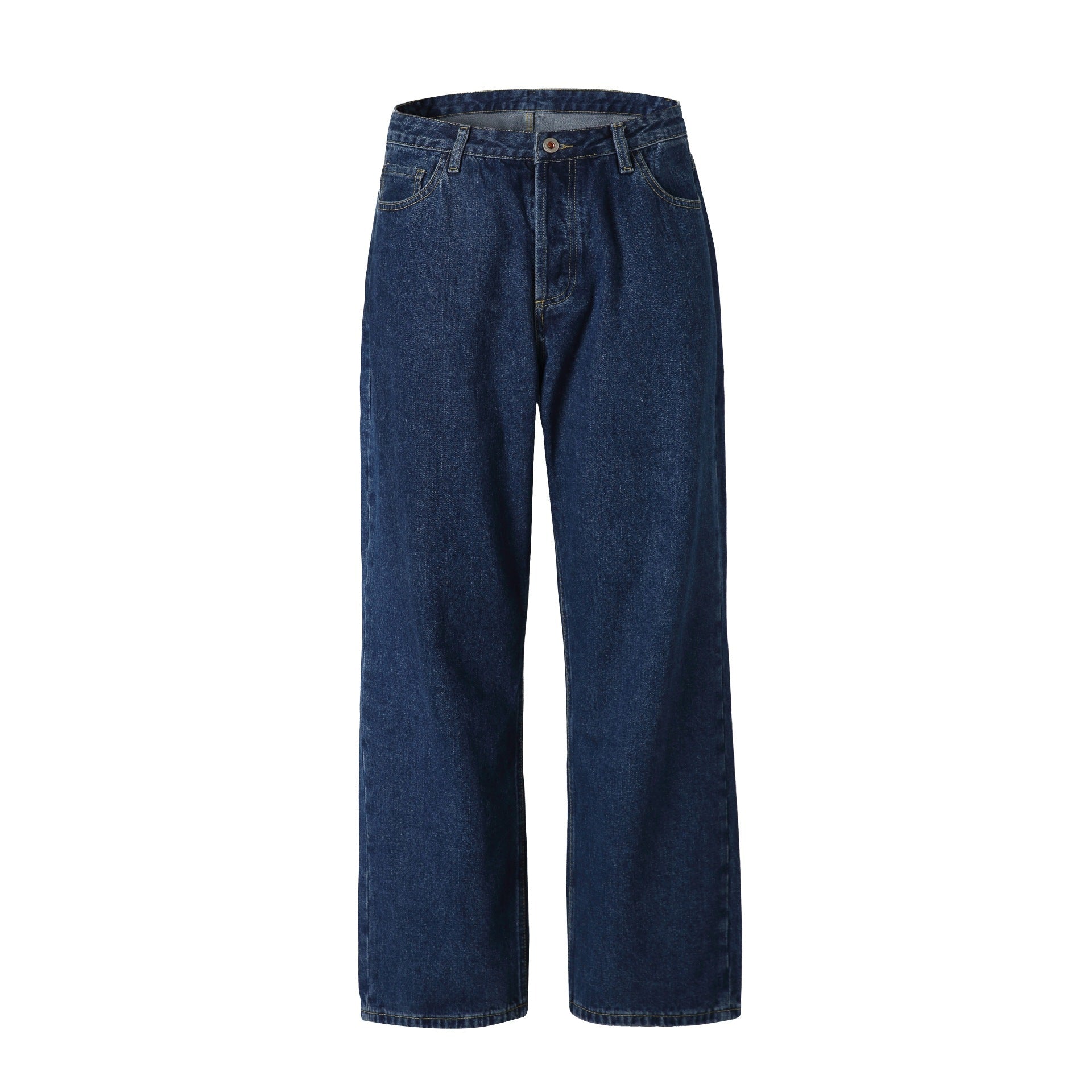 Women's high-waisted straight-cut denim jeans with wide legs Chichicherry