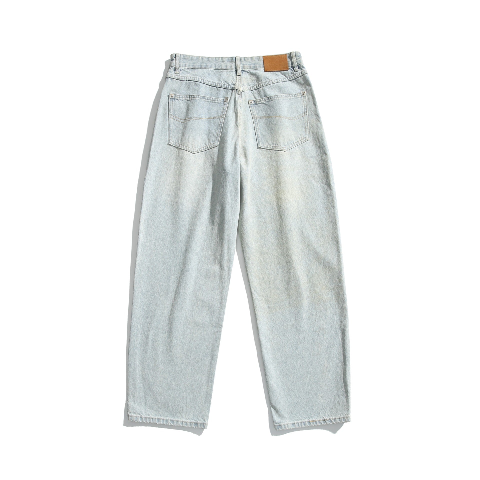 Women High-Waisted Straight-Leg Jeans with Wide Leg Chichicherry