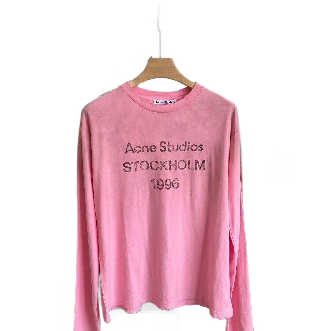 Men's Long Sleeve Shirt with Logo Print and Round Neckline Chichicherry
