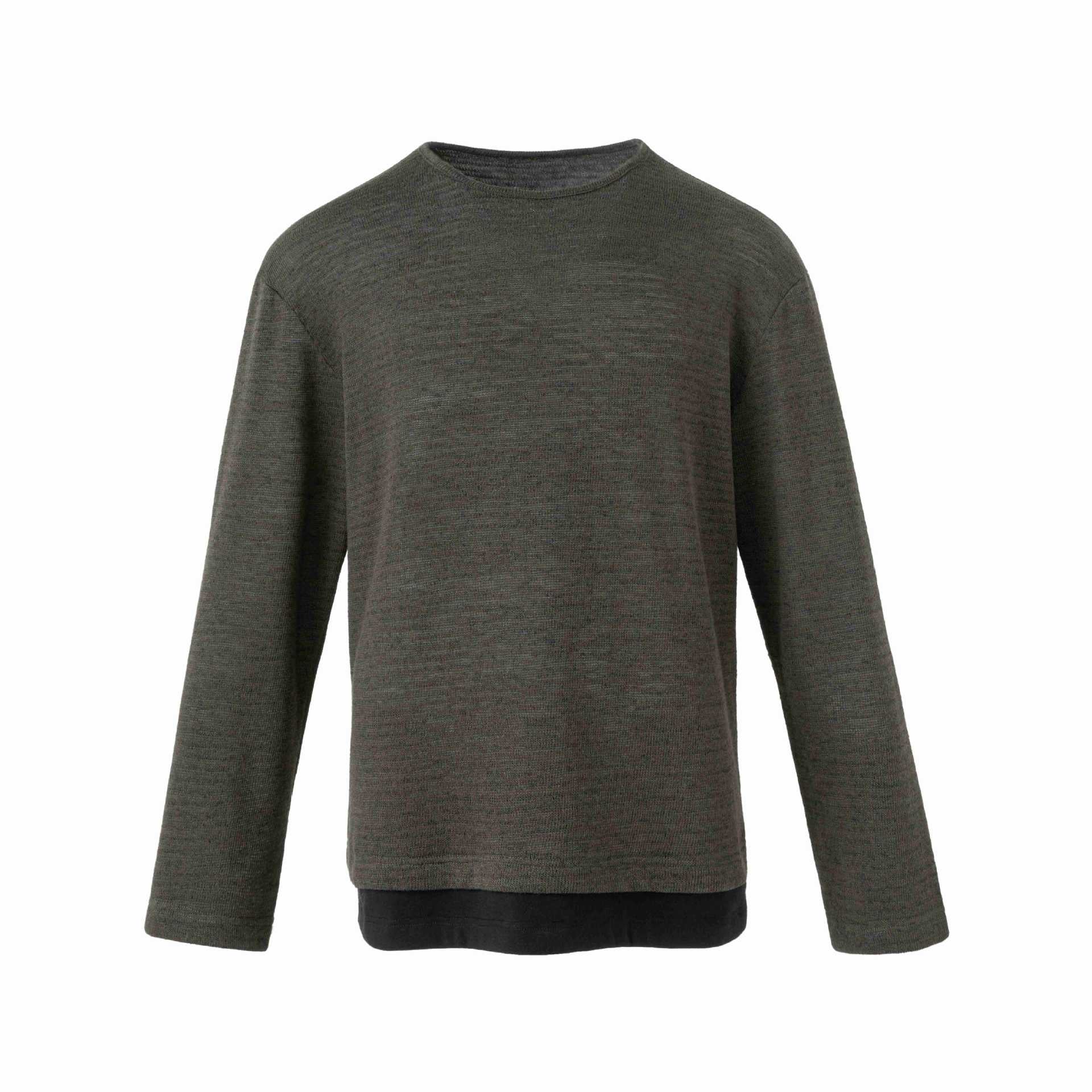 Men's fine knit sweater with round neckline and straight cut Chichicherry