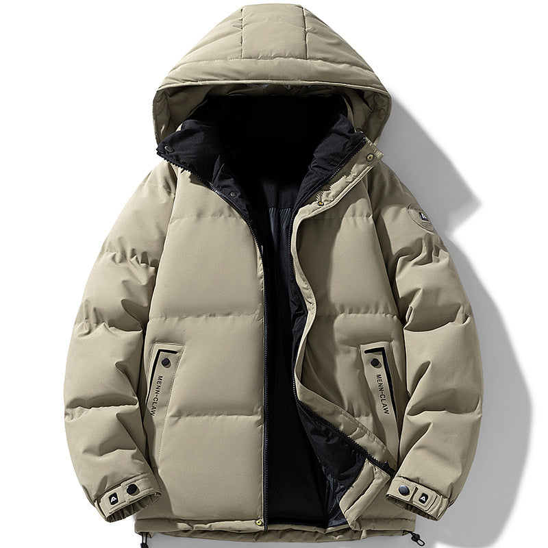 Men's Padded Urban Thermal Jacket with Quilted Look, High Stand Collar and Utility Pockets Chichicherry