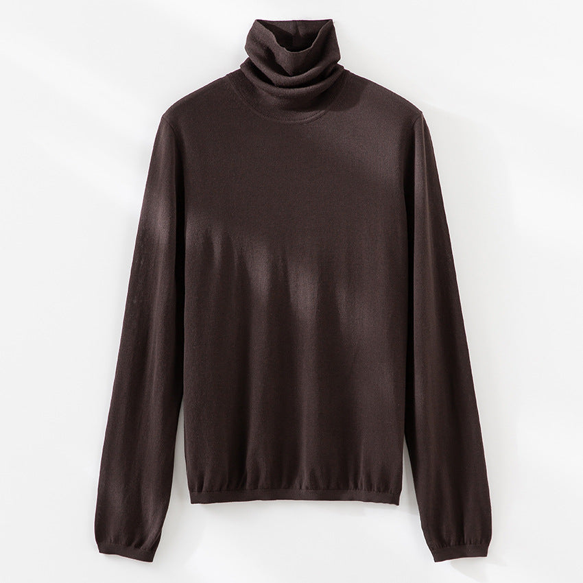 Ladies Fine Roll Neck Pullover made of light fine knit Chichicherry