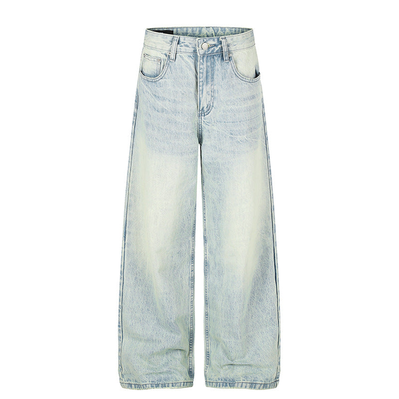 Women High-waisted Wide Jeans in Palazzo Cut with Wide Leg and Washed Look Chichicherry