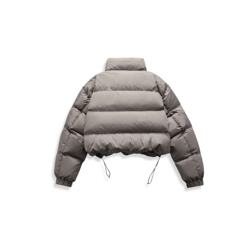 Women's short quilted winter jacket in cropped style with high stand-up collar Chichicherry