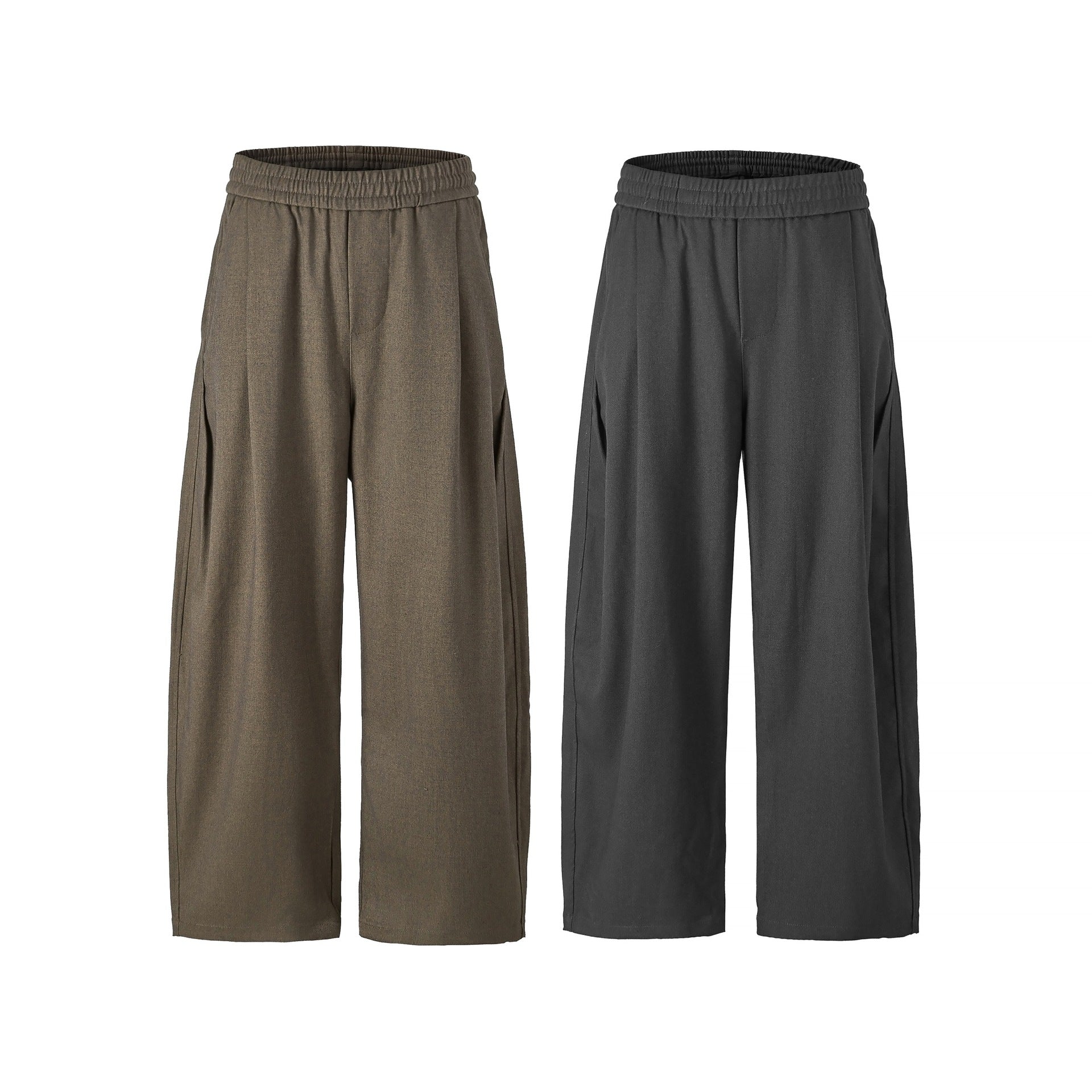 Women's High Waisted Culotte Pants with Wide Leg and Elastic Waistband Chichicherry