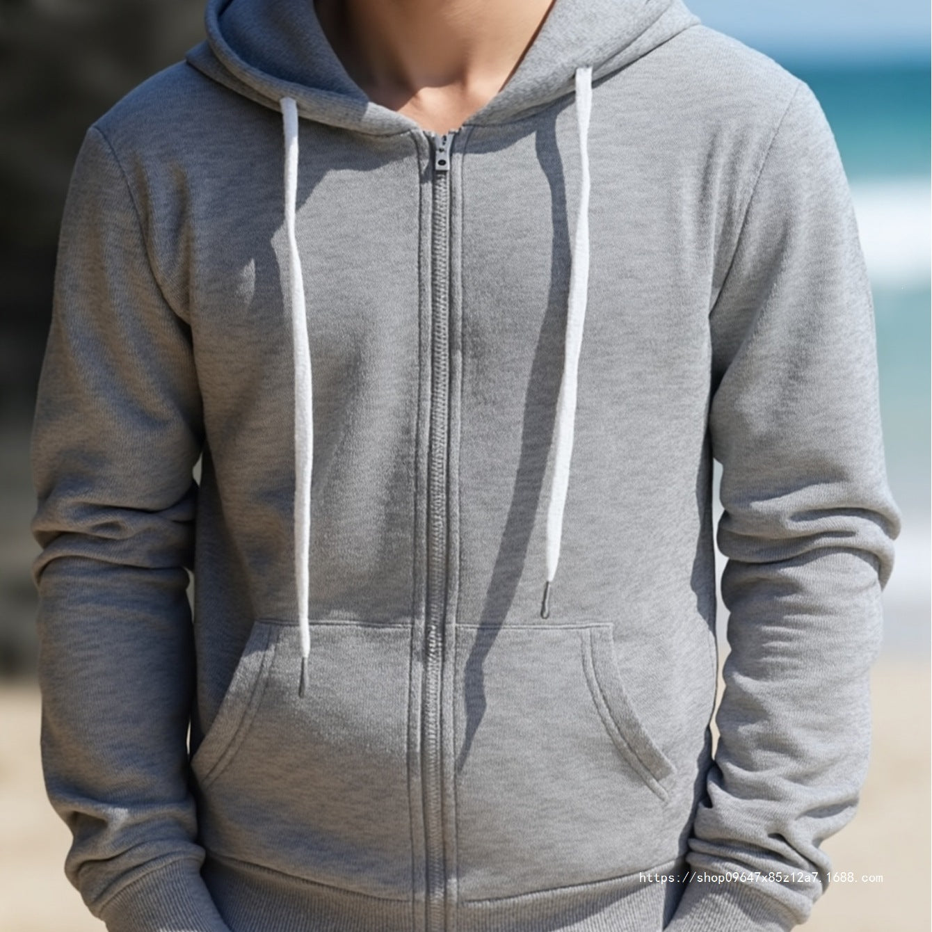 Men's hooded sweat jacket with full zip, kangaroo pockets & soft lining Chichicherry