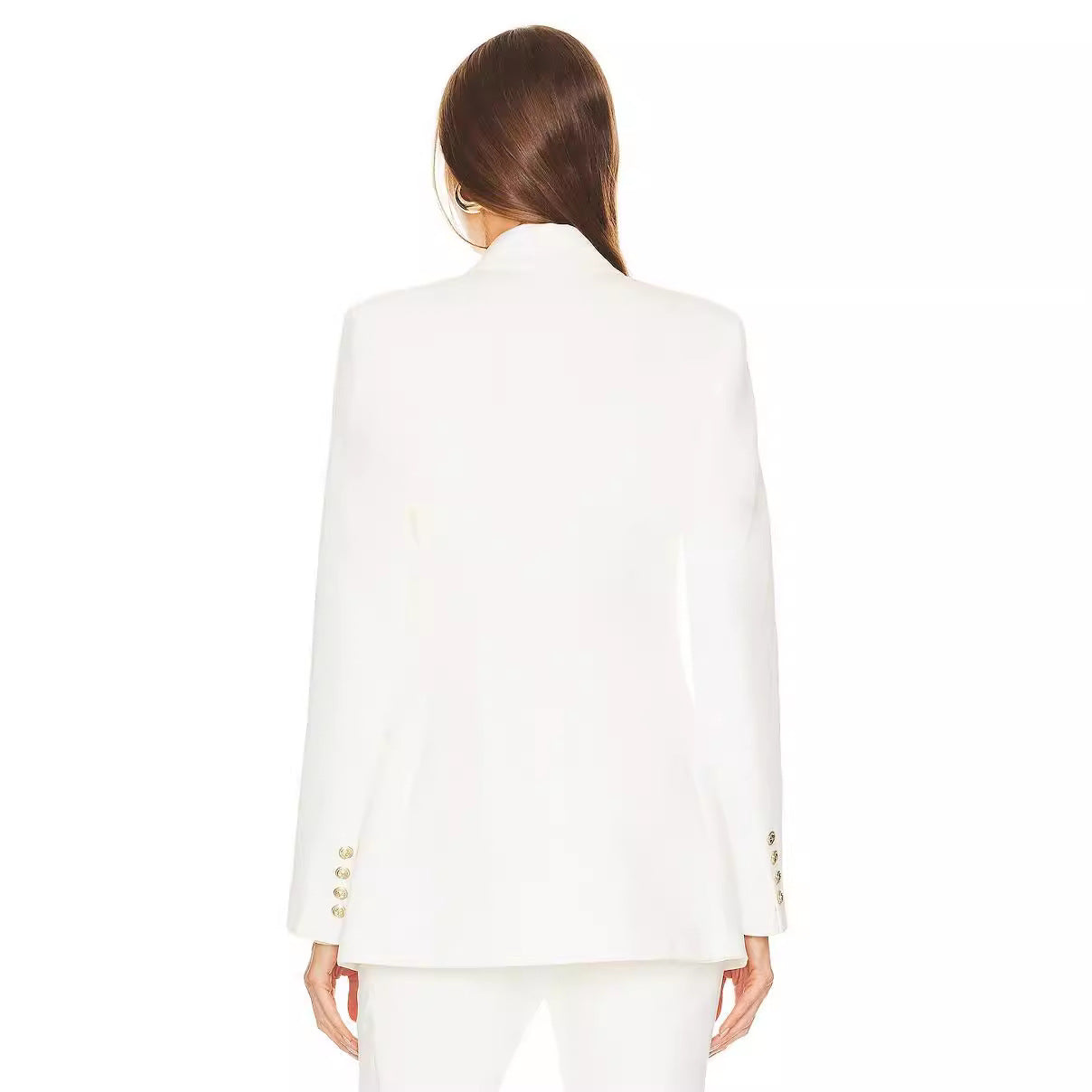 Women Two-piece Tailored Suit with Fitted One-button Blazer and Flared Trousers Chichicherry