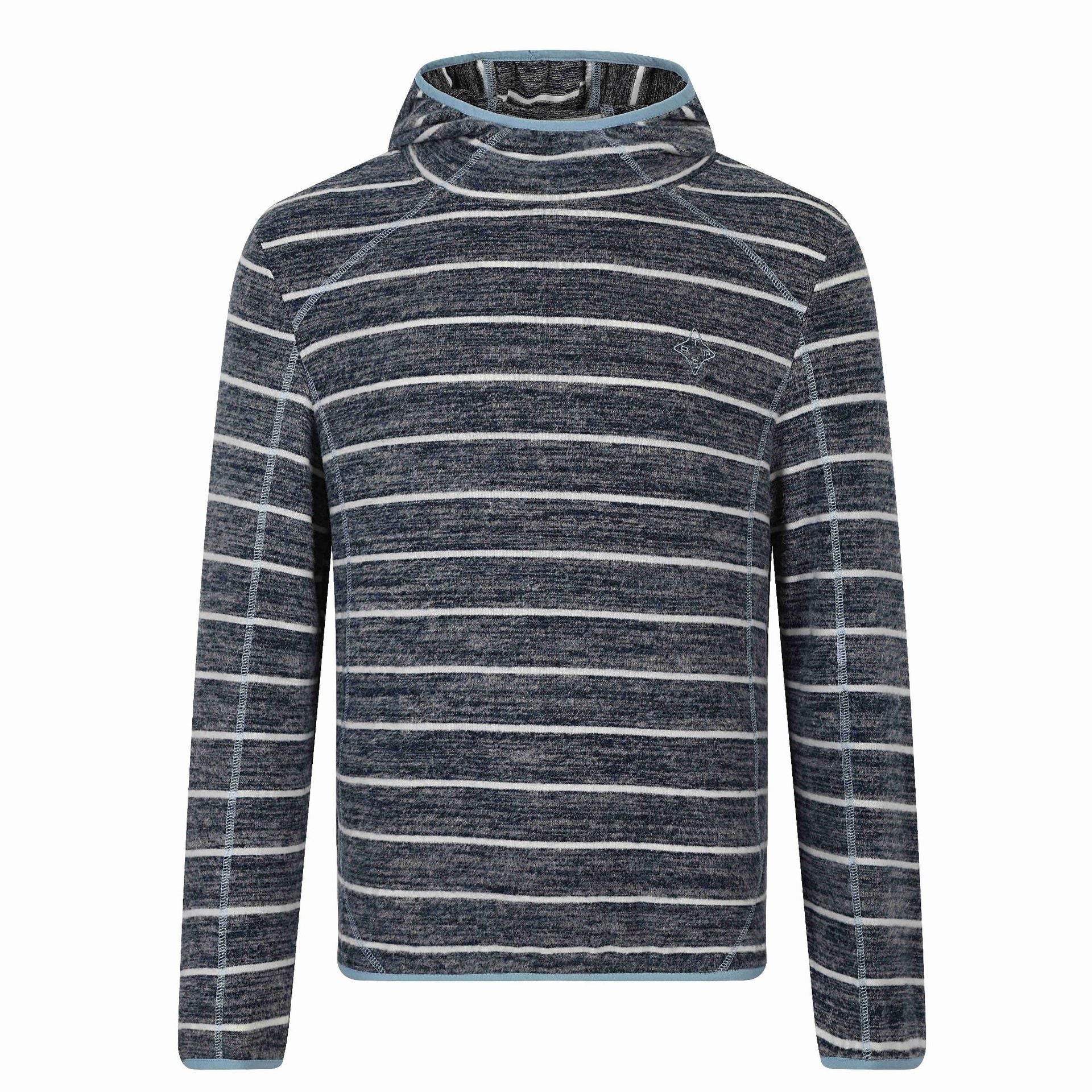 Unisex Striped Knit Half Collar Sweater with Raglan Sleeves Chichicherry