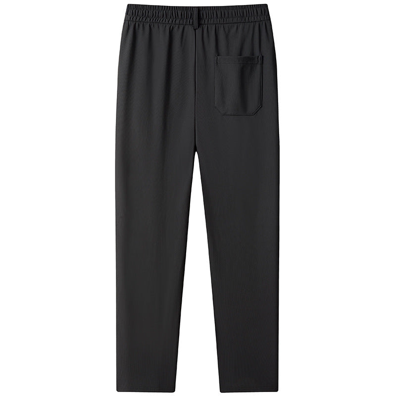 Men's Performance Jogging Pants in Straight Fit with Elastic Tunnel Drawstring and Concealed Zip Pocket Chichicherry