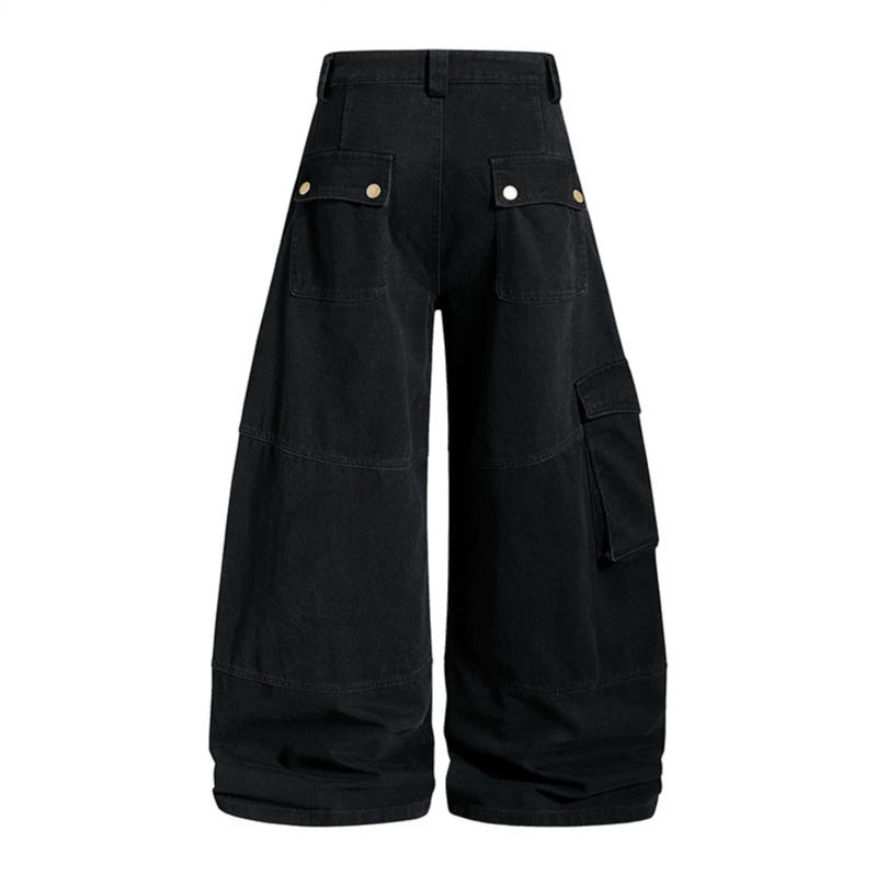 Women High-Cut Baggy Culotte with Multi-Cargo Pockets Chichicherry