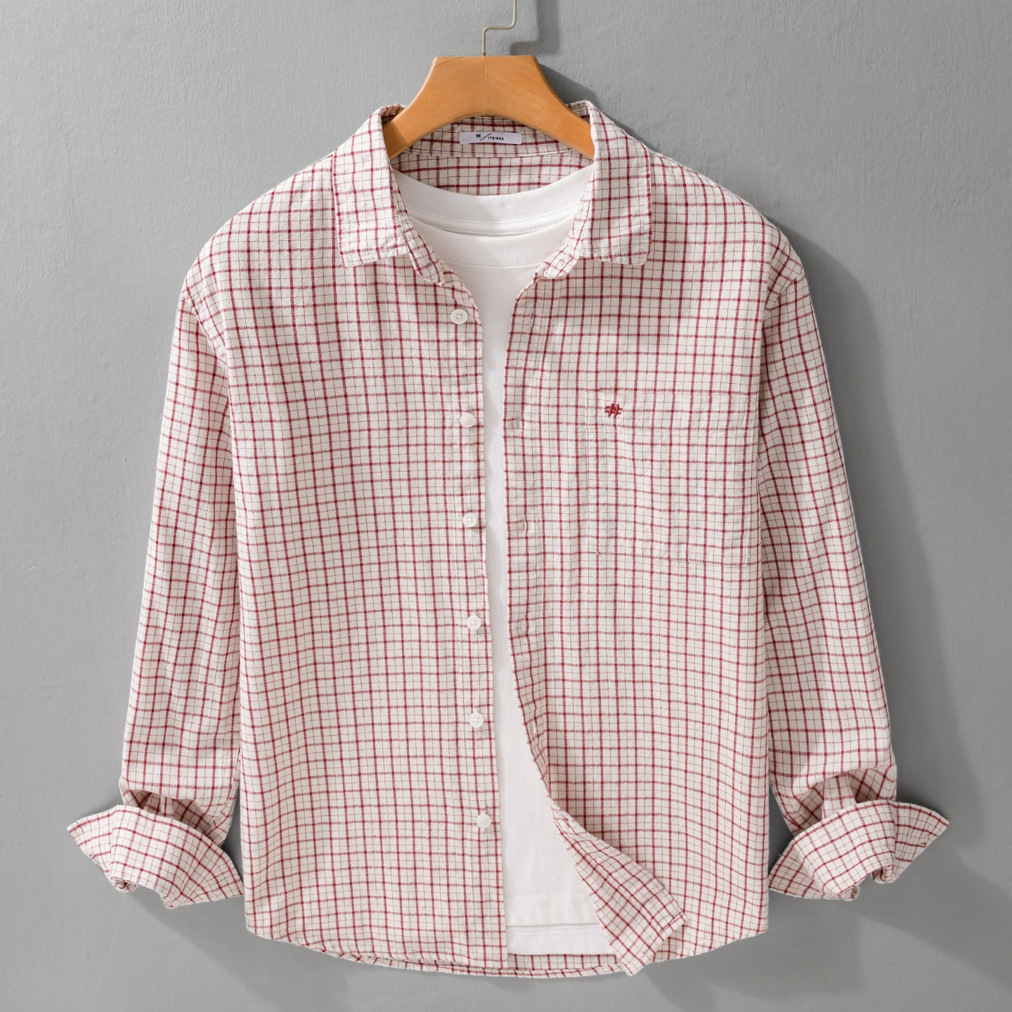 Men's Checked Lightweight Cotton Shirt with Chest Pocket and Relaxed Fit Chichicherry