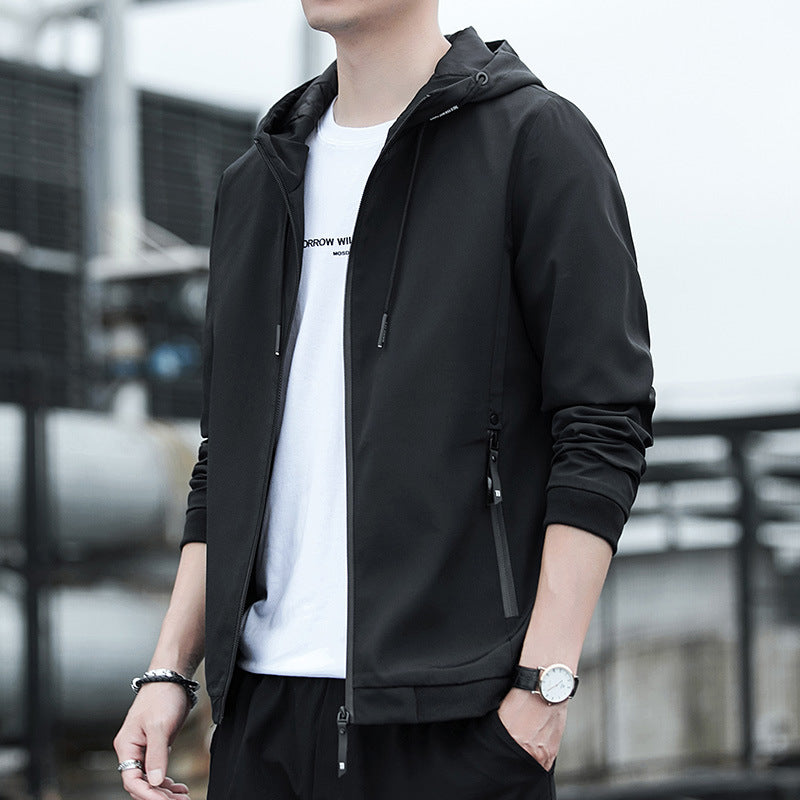 Men's Urban Softshell Hoodie with Taped Seams, Adjustable Hood and Zipper Pockets Chichicherry