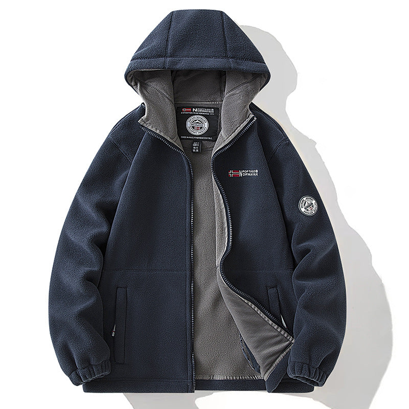 Women's Hooded Fleece Jacket with Teddy Lining and Full Zip Chichicherry