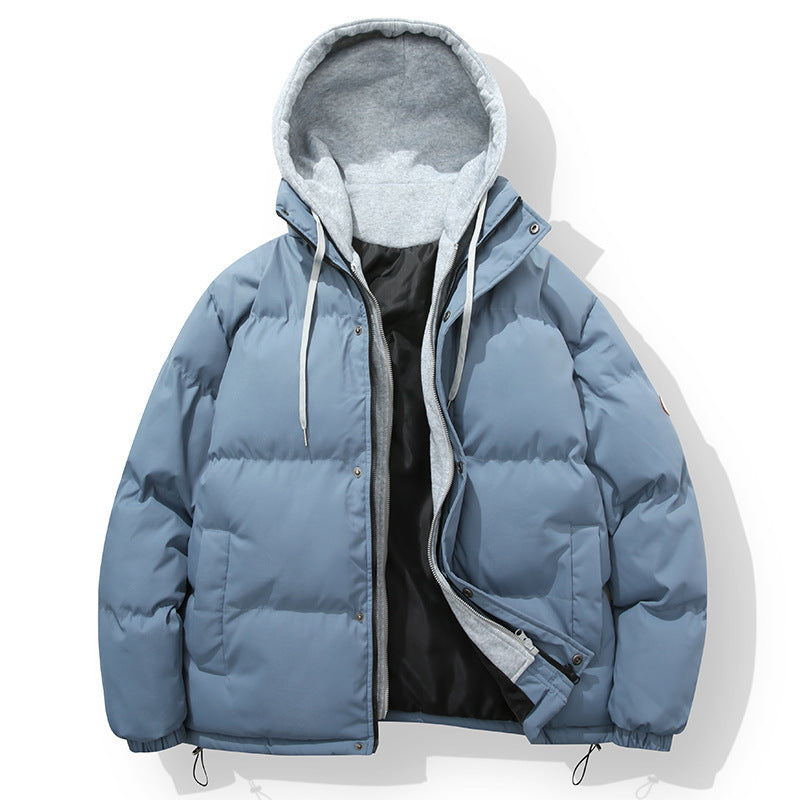 Men's padded quilted jacket with integrated hood layer and adjustable hem Chichicherry