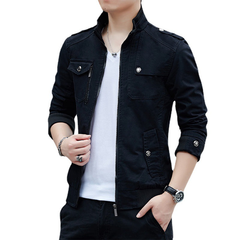 Men's Canvas Field Blouson in Pilot Cut with Flap Pockets and Arm Pocket Chichicherry