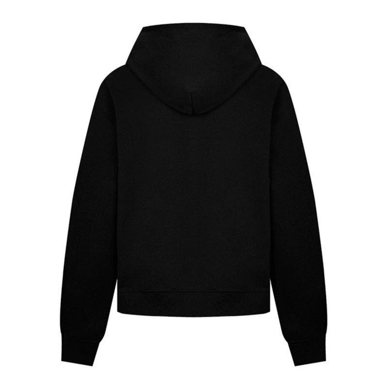 Women's hooded sweatshirt jacket with decorative frogging embroidery and pearl buttons Chichicherry