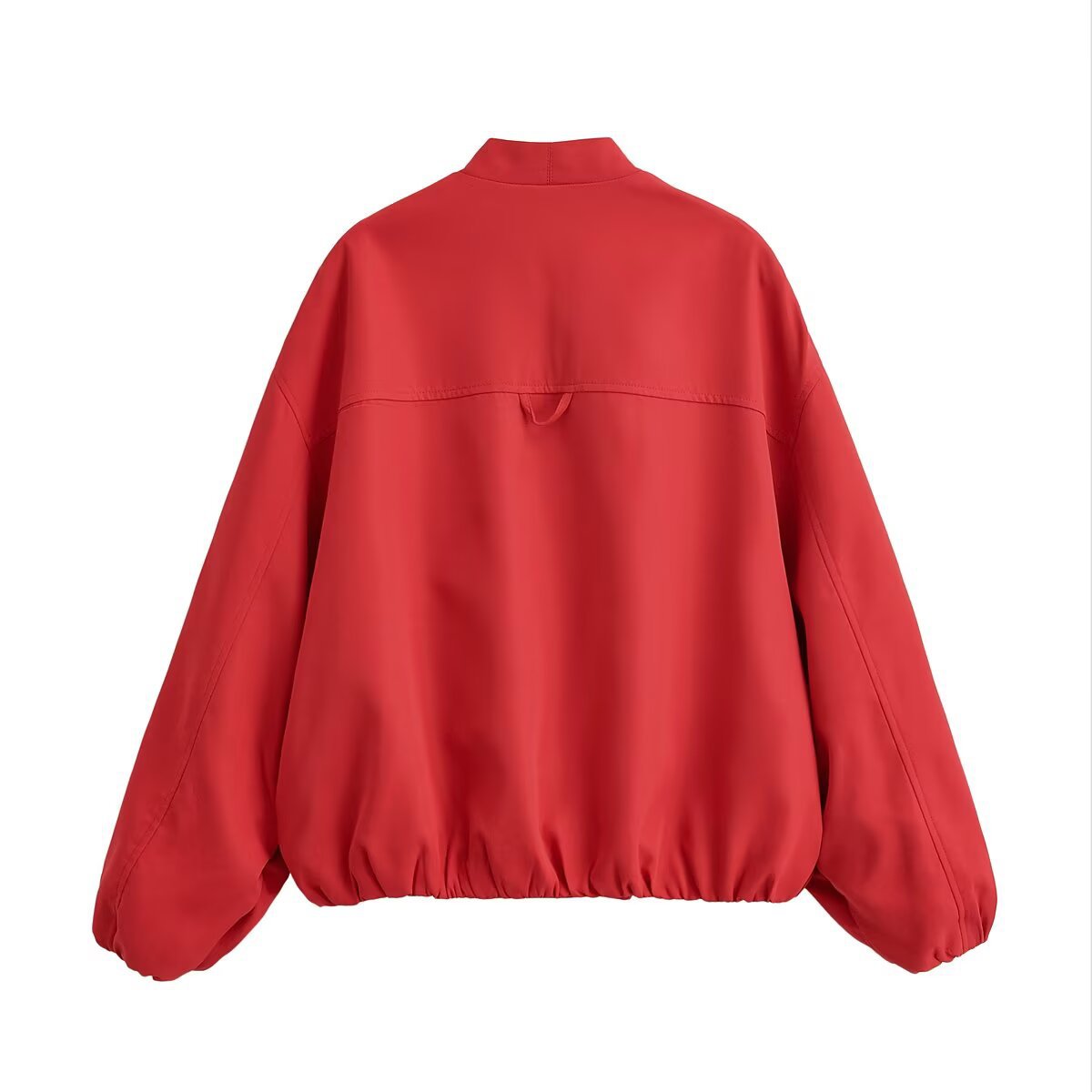 Women's Oversized Kimono Transitional Jacket with Raglan Sleeves and Elastic Hem Chichicherry