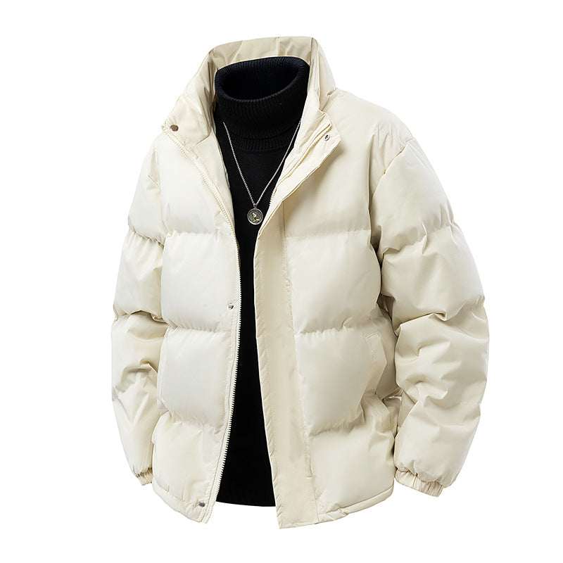Men's Padded Oversized Puffer Jacket with Water-Repellent Shell, High Stand Collar and Concealed Zipper Chichicherry