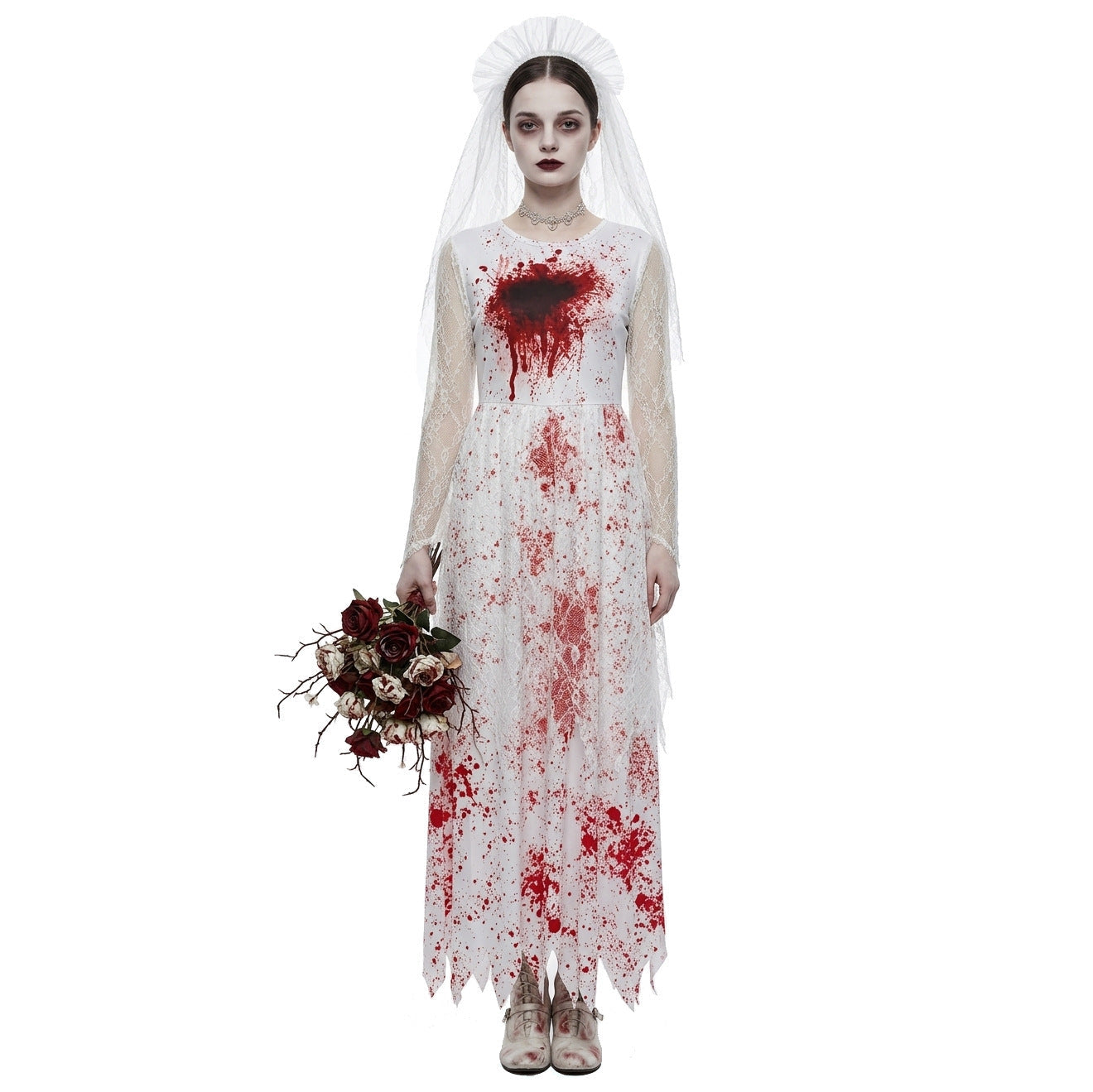 Women Scary Wedding Bride Dress Chichicherry