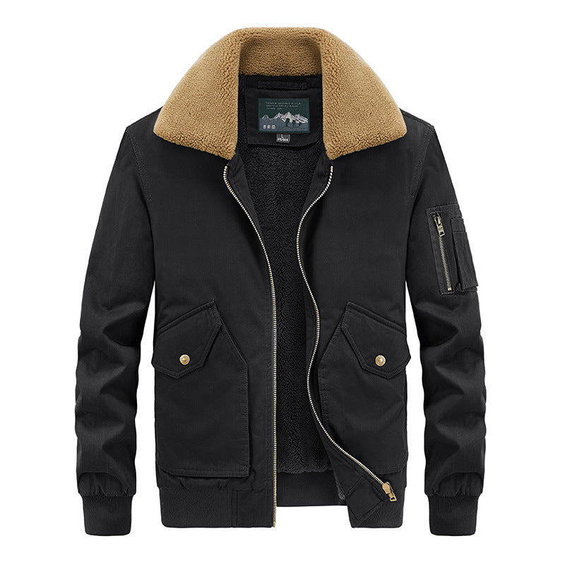 Men's Aviator Blouson with Sherpa Collar and Thermal Teddy Lining Chichicherry
