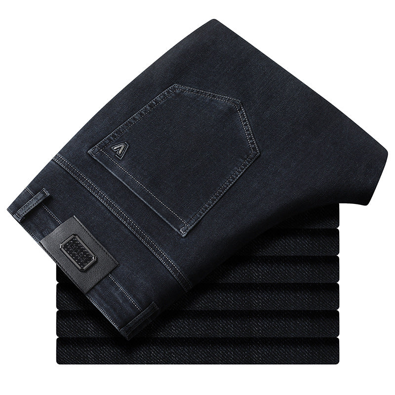 Women's High-Waisted Slim Ankle Jeans with Elastic Waistband and Subtle Used Wash Chichicherry