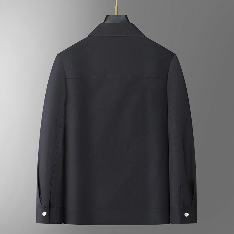 Men's lightweight worker overshirt made of water-repellent microfiber with snap button placket and patch chest pockets Chichicherry