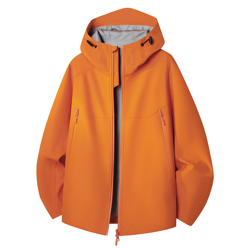 Women's Waterproof Softshell Outdoor Jacket with Minimalist Silhouette and Ventilation Perforation at the Collar Chichicherry