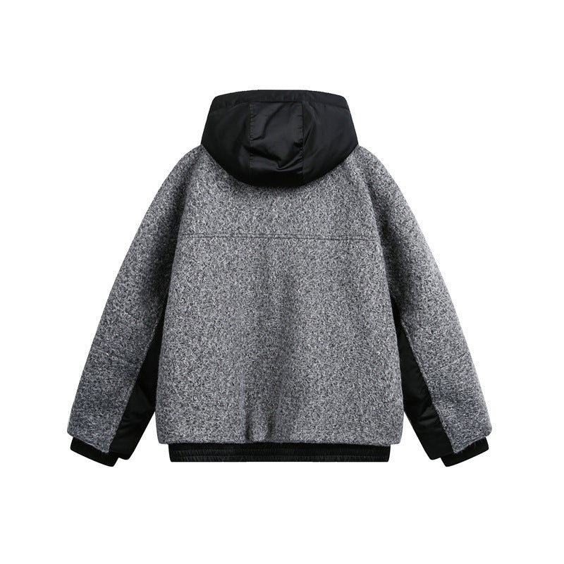 Unisex Oversized Teddy-Fleece Winter Jacket with Removable Hood Chichicherry