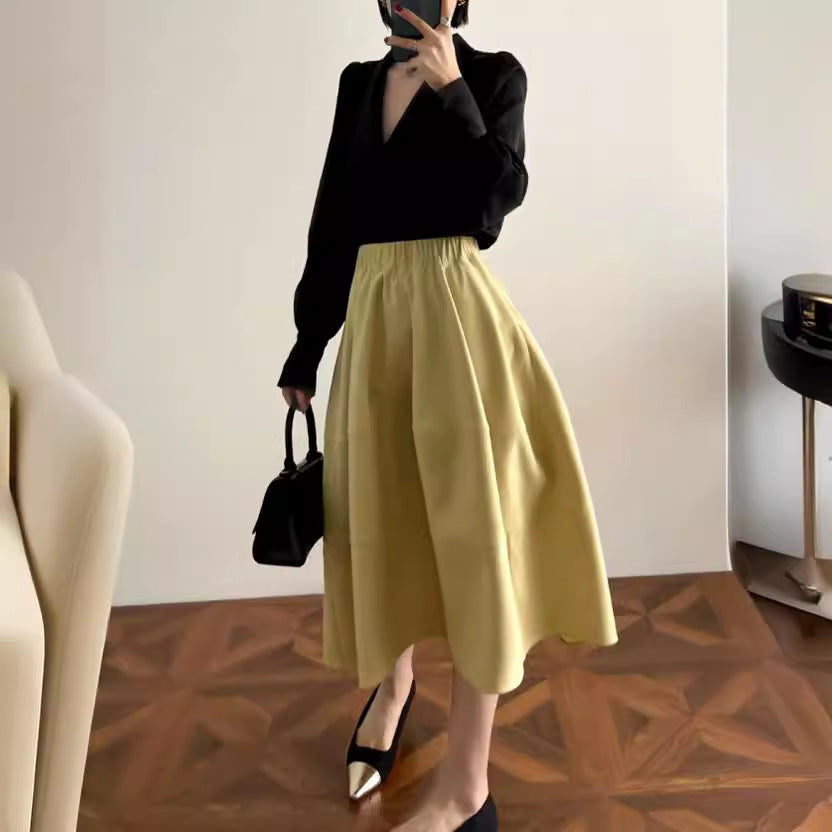 Ladies Stylish, airy 3/4 sleeve cardigan and midi dress combination Chichicherry