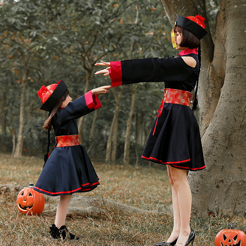 Girls traditional costume with floral pattern Chichicherry