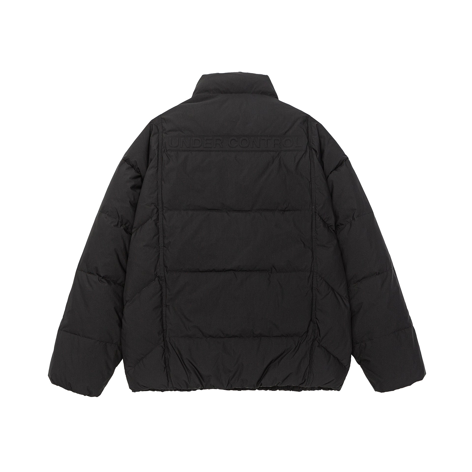 Unisex Oversized quilted winter jacket with high stand-up collar and concealed zipper Chichicherry